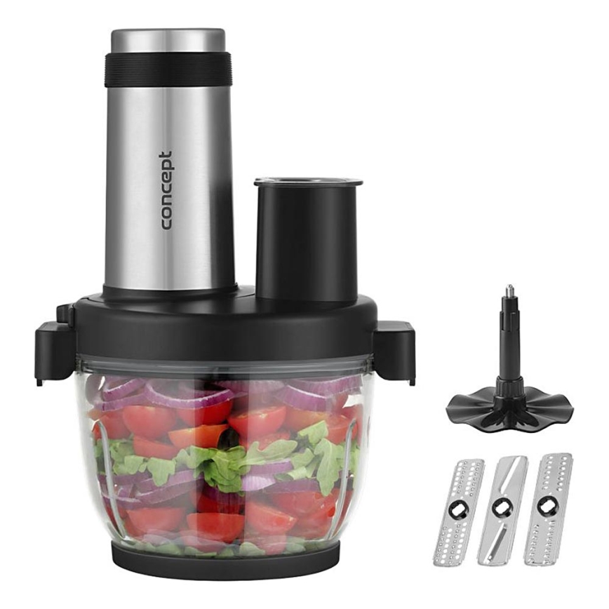 Concept RM3300 - Robô de cozinha com ralador 1000W/230V preto/aço inoxidável