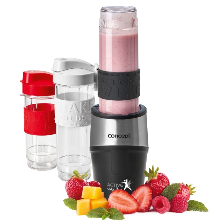 Concept SM3385 - Liquidificador de batidos com acessórios ACTIVE SMOOTHIE 500W/230V preto