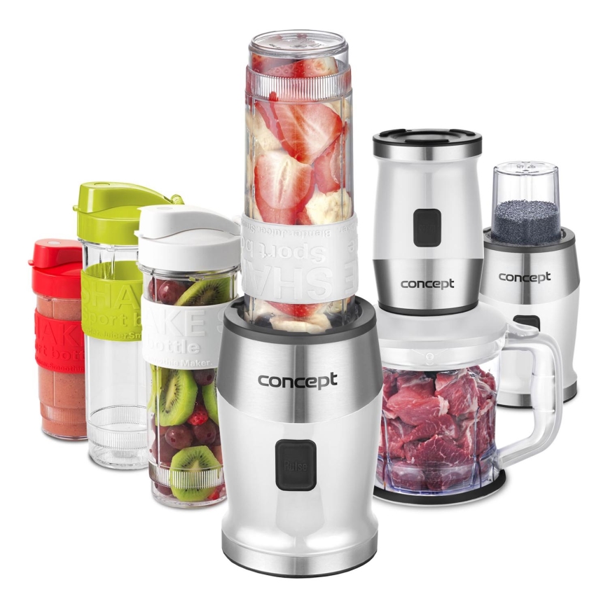 Concept SM3391 - Liquidificador de batidos com acessórios 700W/230V branco