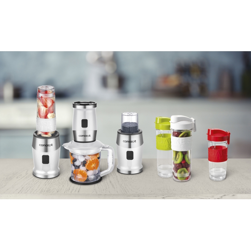 Concept SM3391 - Liquidificador de batidos com acessórios 700W/230V branco
