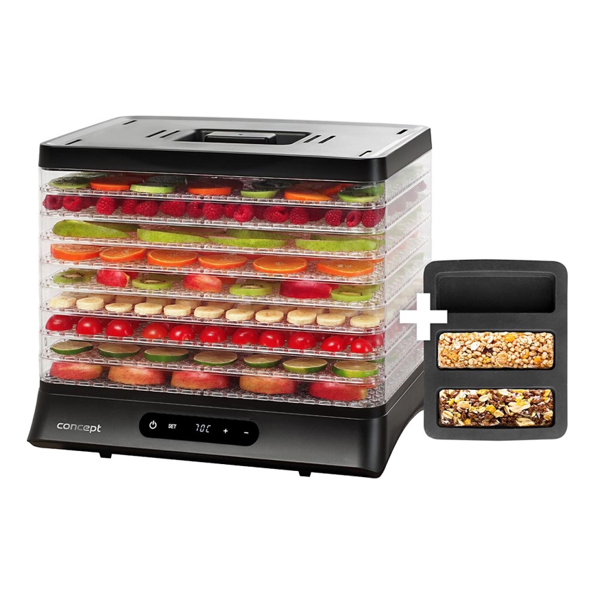 Concept SO2042 - Secador para alimentos 500W/230V preto + molde de silicone