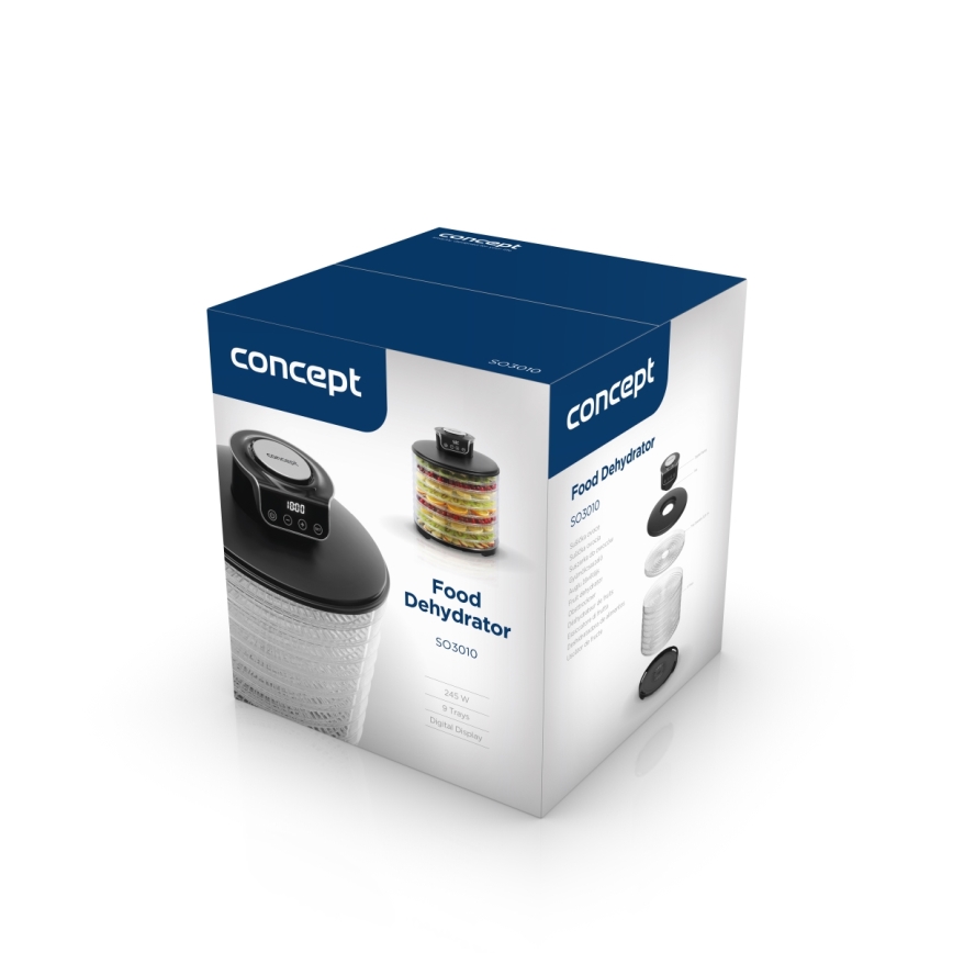Concept SO3010 - Secador para alimentos 245W/230V preto