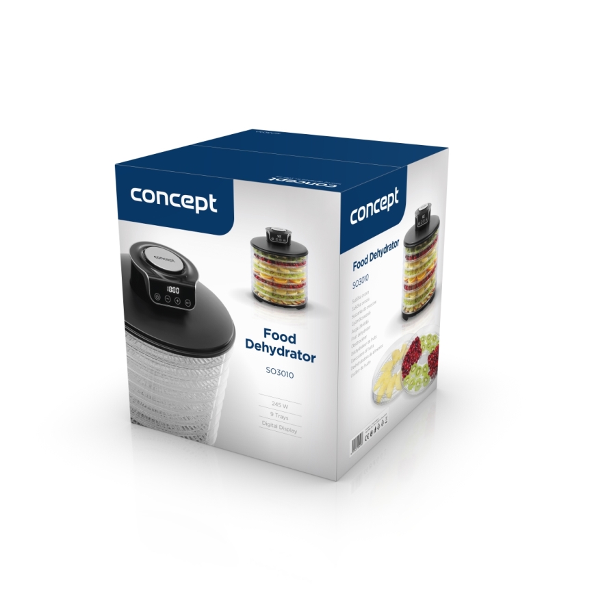 Concept SO3010 - Secador para alimentos 245W/230V preto