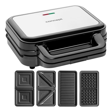 Concept SV3070 - Torradeira XXL 4 em 1 900W/230V preta/inox