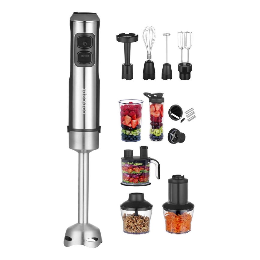 Concept TM5500 - Varinha mágica com acessórios 1500W/230V preto/aço inoxidável