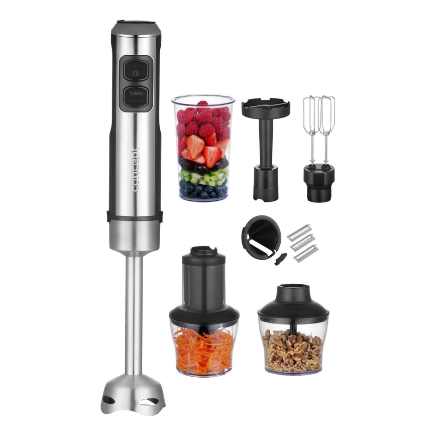 Concept TM5510 - Varinha mágica com acessórios 1500W/230V preto/aço inoxidável