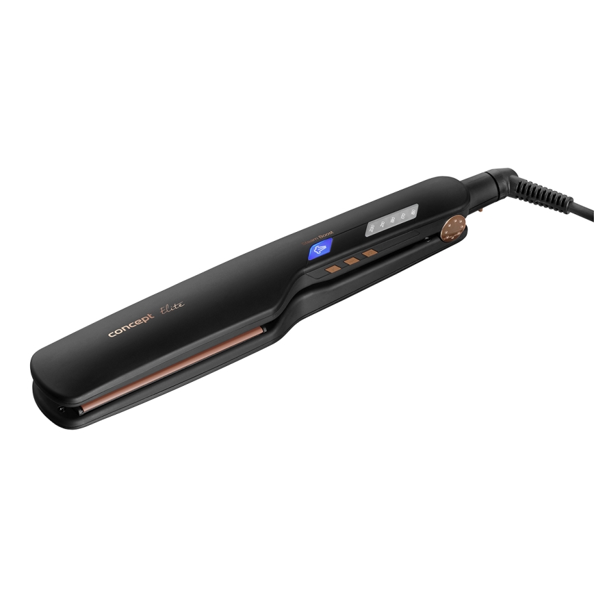 Concept VZ6010 - Alisador de cabelo a vapor com visor LED ELITE STEAM BOOST 54W/230V preto