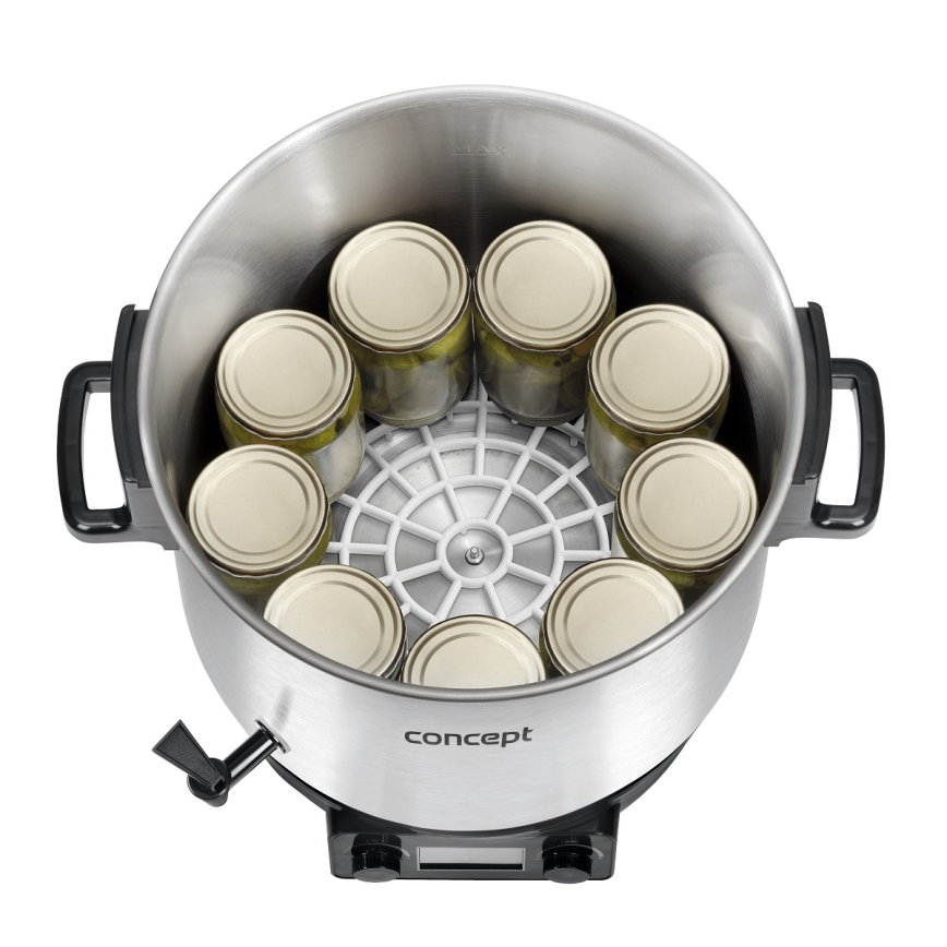 Concept ZH0040 - Caldeira de conservação 27 l 2000W/230V aço inoxidável/preto