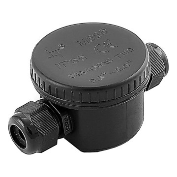 Conector à prova de água IP66 preto