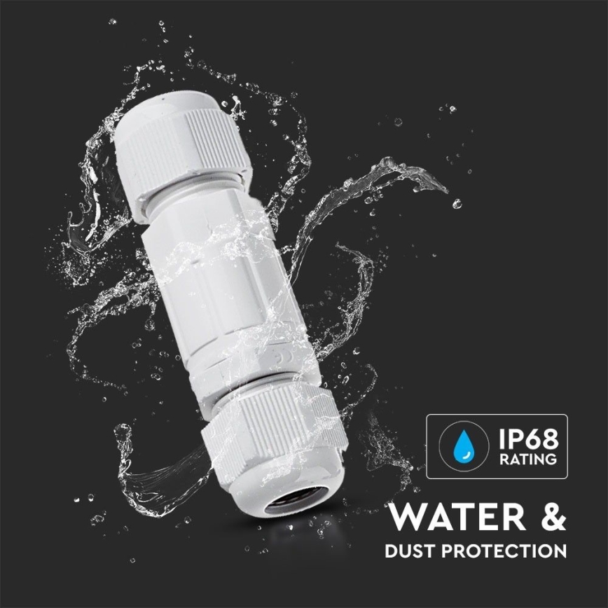Conector à prova de água IP68 branco