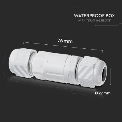 Conector à prova de água IP68 branco