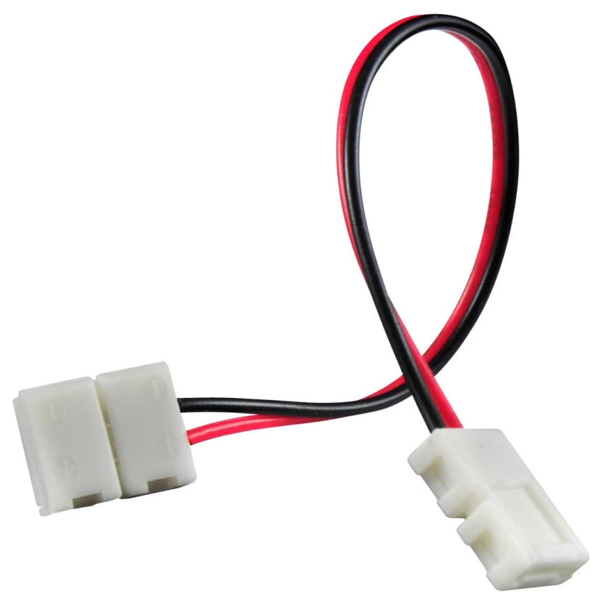 Flexível bifacial angular connector para 2-pin LED tiras 8 mm