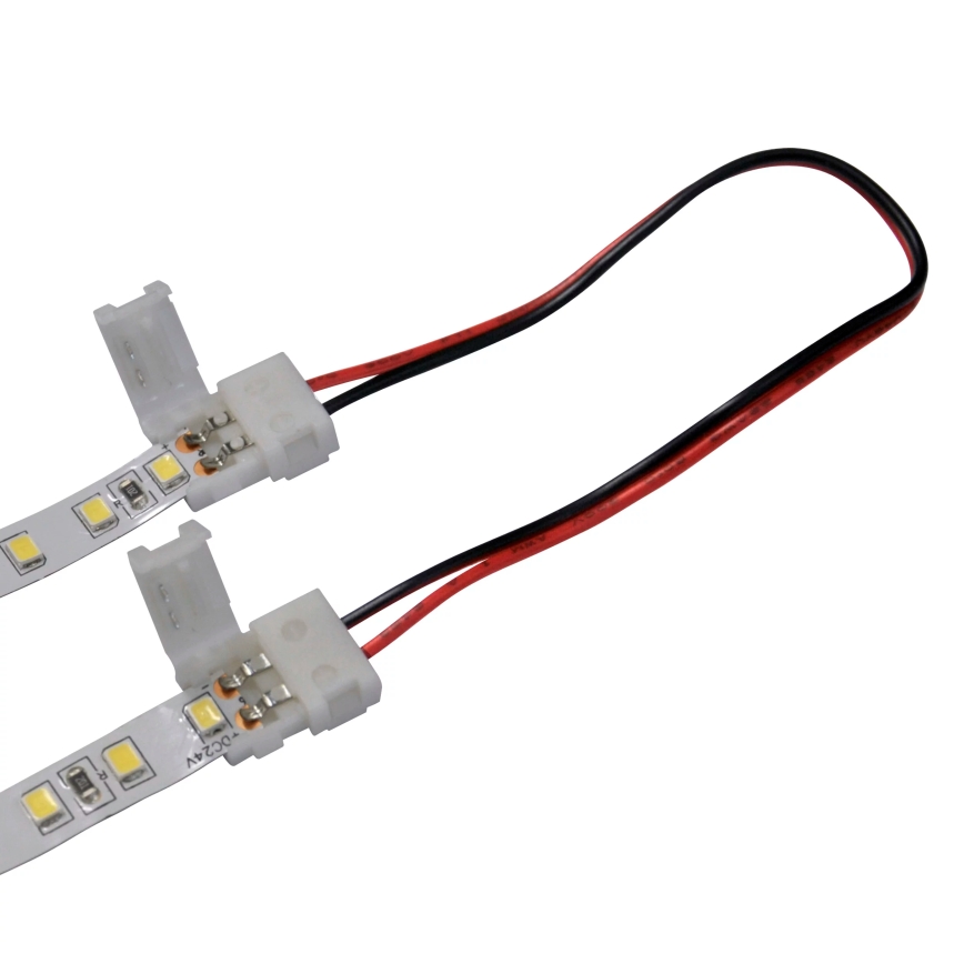Flexível bifacial angular connector para 2-pin LED tiras 8 mm