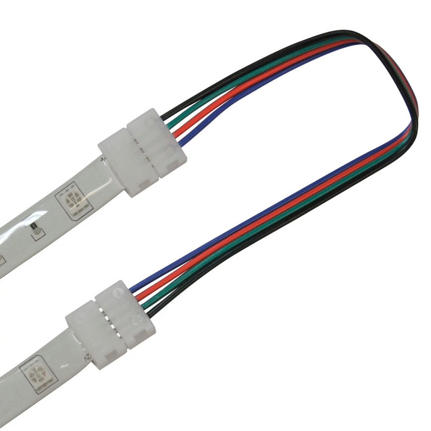 Conector angular bifacial flexível para fitas LED de 2 pinos 8 mm