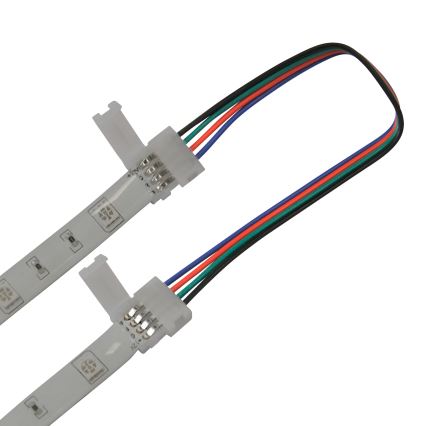 Conector angular bifacial flexível para fitas LED de 2 pinos 8 mm