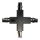 Conector para iluminações em sistema de carril 3-fases TRACK tipo preto +