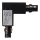 Conector para iluminações em sistema de carril 3-fases TRACK tipo preto L