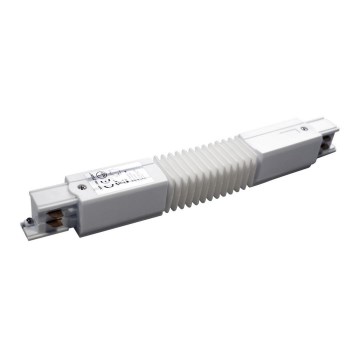 Conector para iluminações em sistema de carril trifásico TRACK branco tipo Flexi