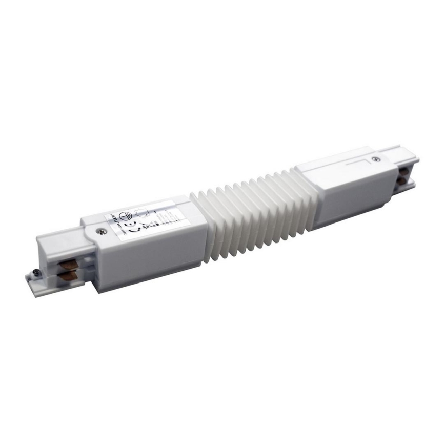Conector para iluminações em sistema de carril trifásico TRACK branco tipo Flexi