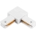 Conector para luminárias em sistema de calha monofásico tipo L branco