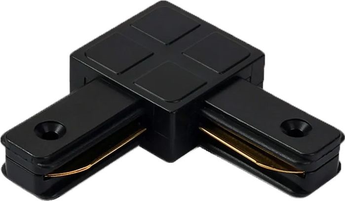 Conector para luminárias em sistema de calha monofásico, tipo L, preto