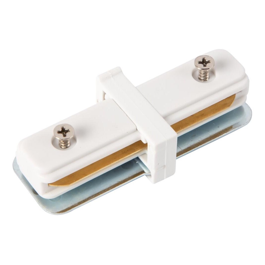 Conector para luzes no sistema de carris monofásico direito branco