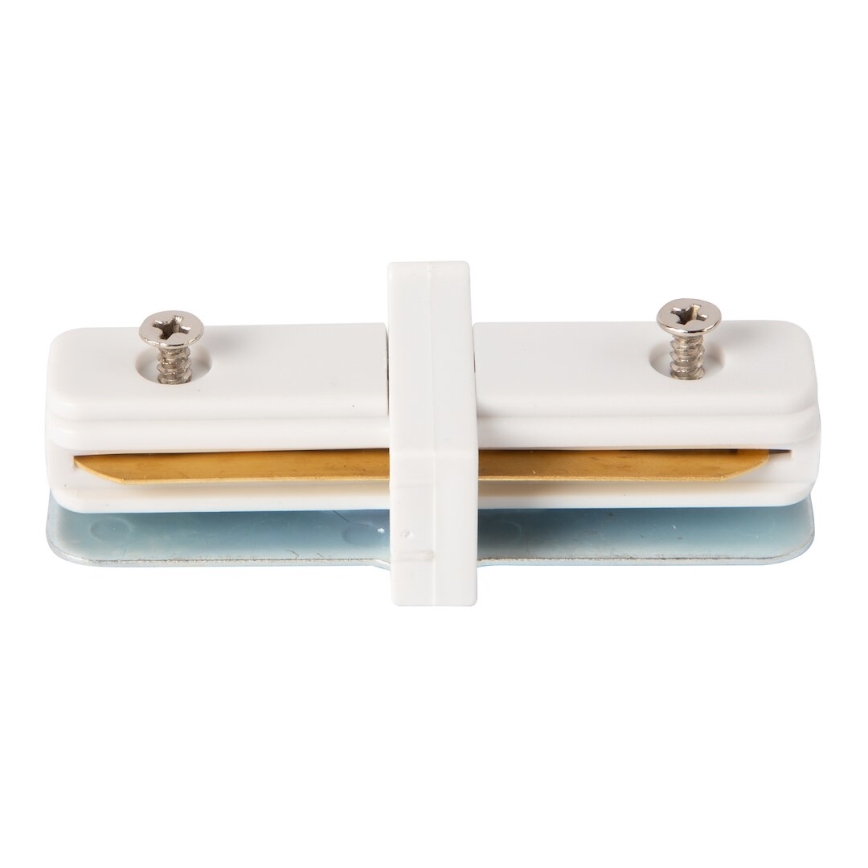 Conector para luzes no sistema de carris monofásico direito branco