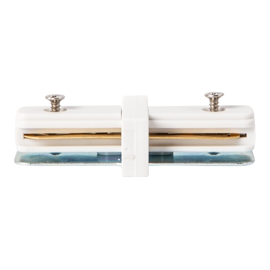 Conector para luzes no sistema de carris monofásico direito branco
