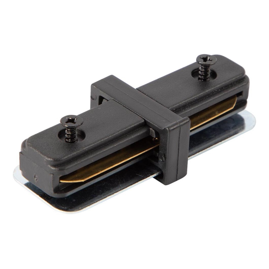 Conector para luzes no sistema de carris monofásico direito preto