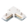 Conector para luzes no sistema de carris monofásico tipo L branco