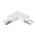 Conector para luzes no sistema de carris monofásico tipo L + fonte de alimentação branco
