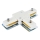 Conector para luzes no sistema de carris monofásico tipo T branco