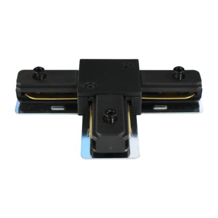 Conector para luzes no sistema de carris monofásico tipo T preto