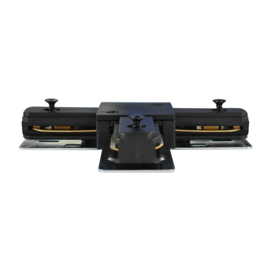 Conector para luzes no sistema de carris monofásico tipo T preto