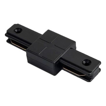 Conector reto para luminárias em sistema de trilho monofásico, preto
