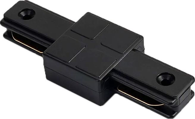 Conector reto para luminárias em sistema de trilho monofásico, preto