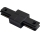 Conector reto para luminárias em sistema de trilho monofásico, preto