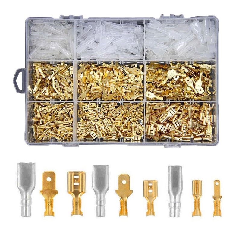 Conectores Faston, tomadas, casquilhos 2,8-4,8-6,3mm - conjunto 900pcs