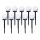 CONJUNTO 10x Candeeiros solares LED LED/0,12W/1,2V 6500K IP44 preto/branco