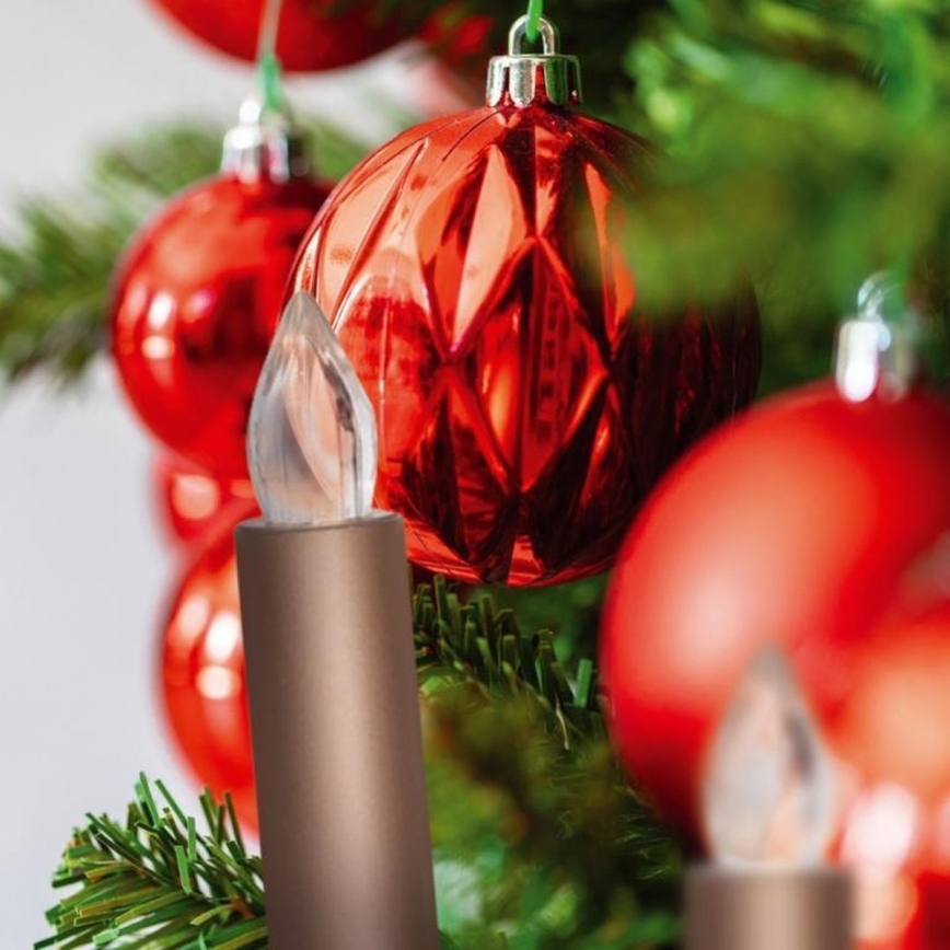 CONJUNTO 10x decorações de Natal LED LED/1xAAA + controlo remoto