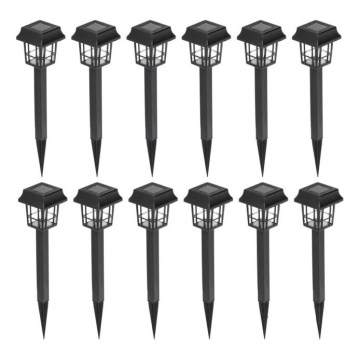 CONJUNTO 12x Candeeiros solares LED LED/0,06W/1,2V 6500K IP44