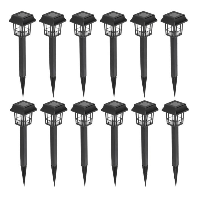 CONJUNTO 12x Candeeiros solares LED LED/0,06W/1,2V 6500K IP44