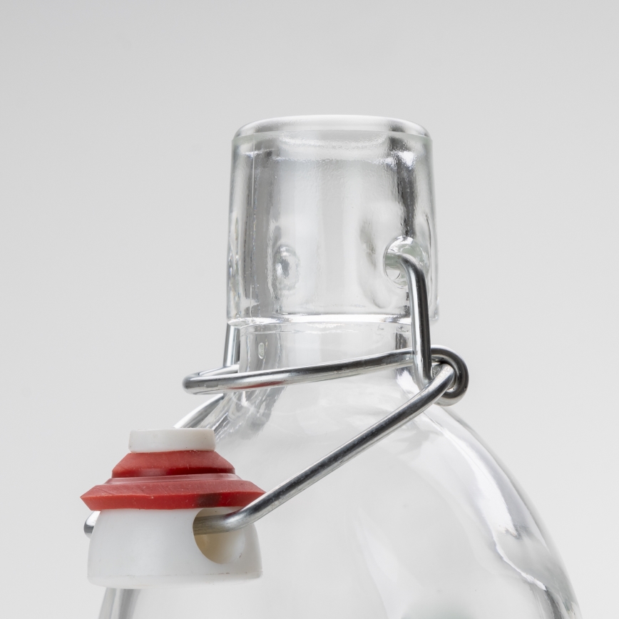 Conjunto 1x frasco de vidro e 2x copos para shots transparente com padrão de ameixa