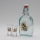 Conjunto 1x frasco de vidro e 2x copos para shots transparente com padrão de lebre