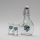 Conjunto 1x garrafa grande + 2x copos para shots transparente com um motivo de ameixa