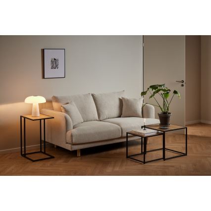Conjunto de 2 mesas de centro SARON carvalho/preto