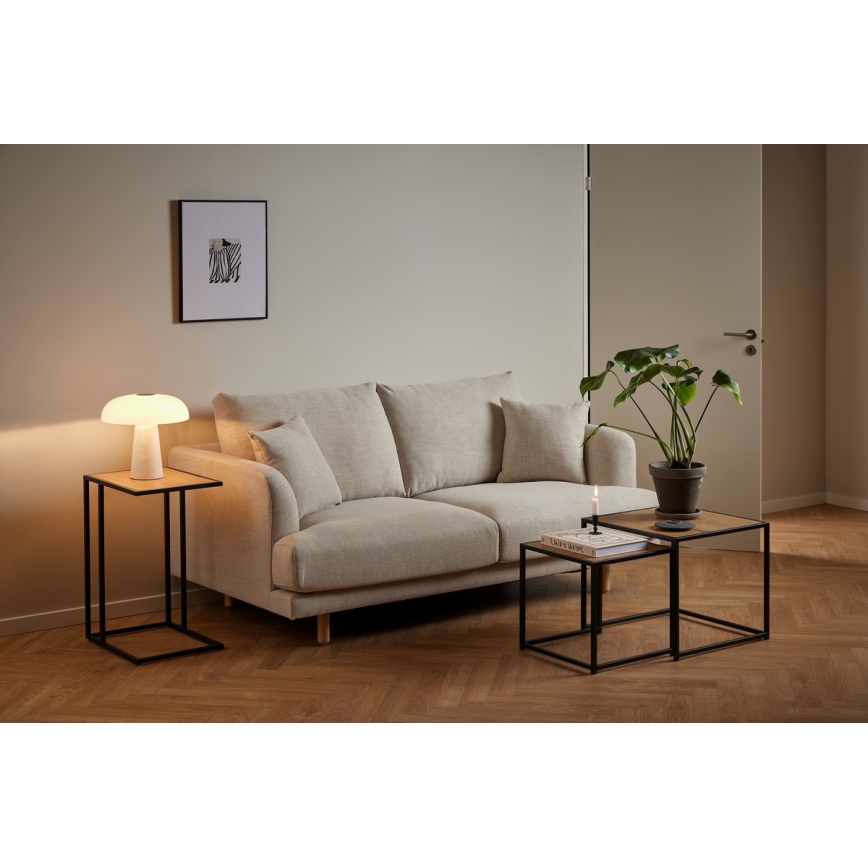 Conjunto de 2 mesas de centro SARON carvalho/preto