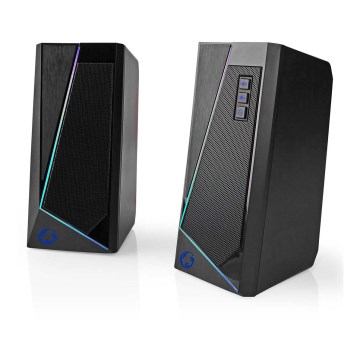 CONJUNTO 2x Altifalante de gaming LED RGB 18W/5V