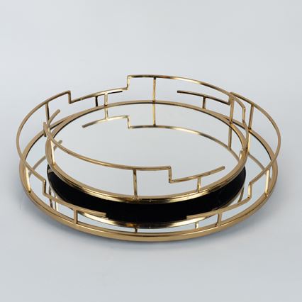 CONJUNTO 2x Bandejas decorativa diâmetro 39/30,5 cm
