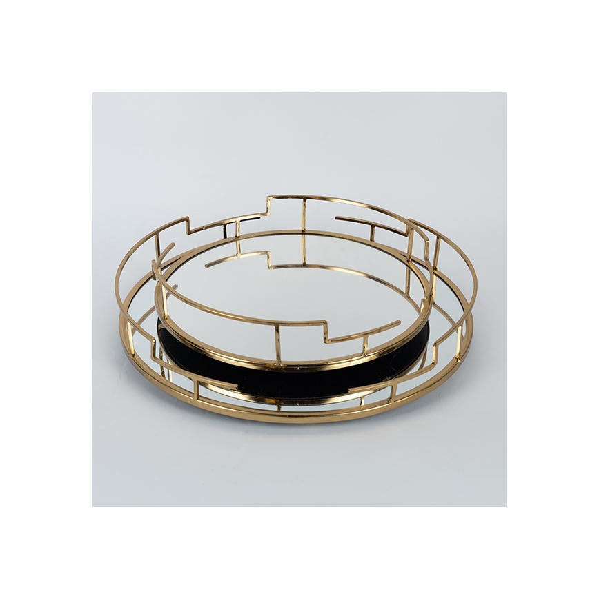 CONJUNTO 2x Bandejas decorativa diâmetro 39/30,5 cm